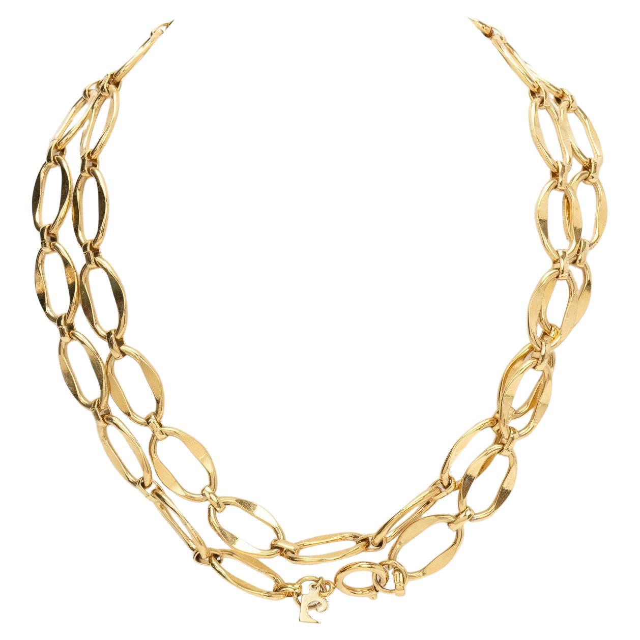 Pierre Cardin 80s Chaîne à maillons en or Excellent état - En vente à West Hollywood, CA