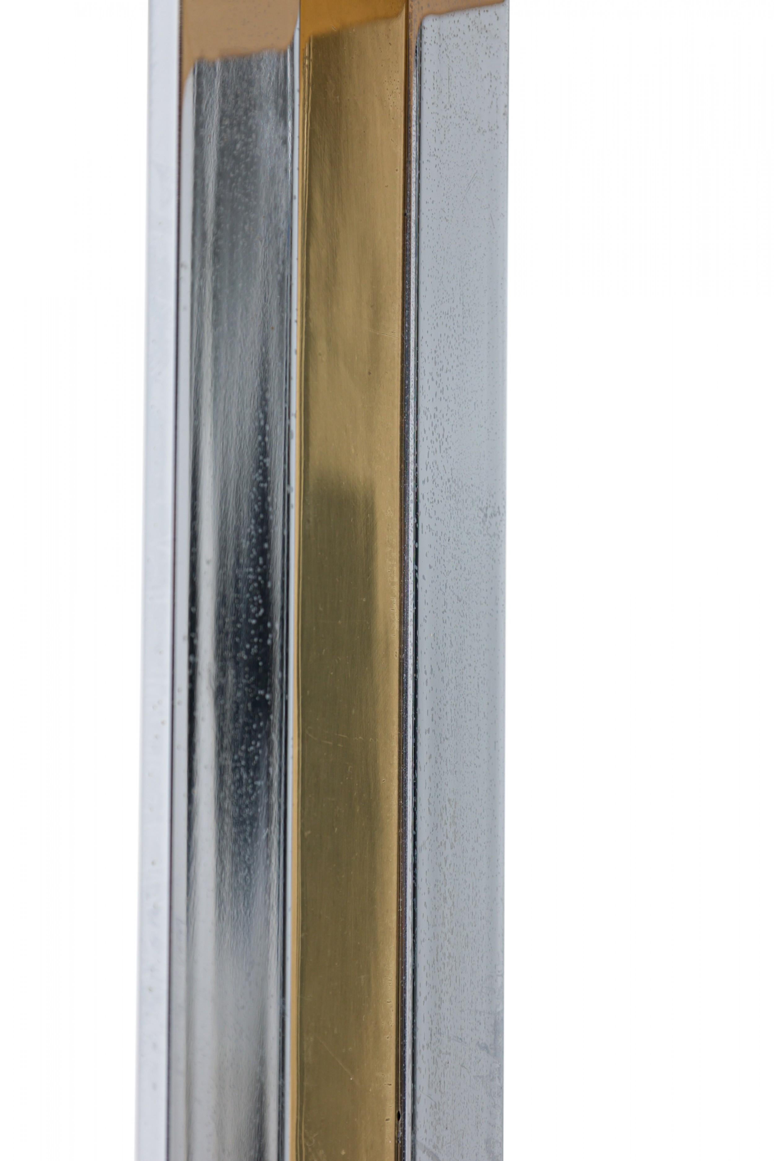 Pierre Cardin American Modern Burled Walnut, Chrome & Brass Console Table 4