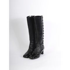 Pierre Cardin Archive Museum-Worthy Vintage Space-Age Black Boots.