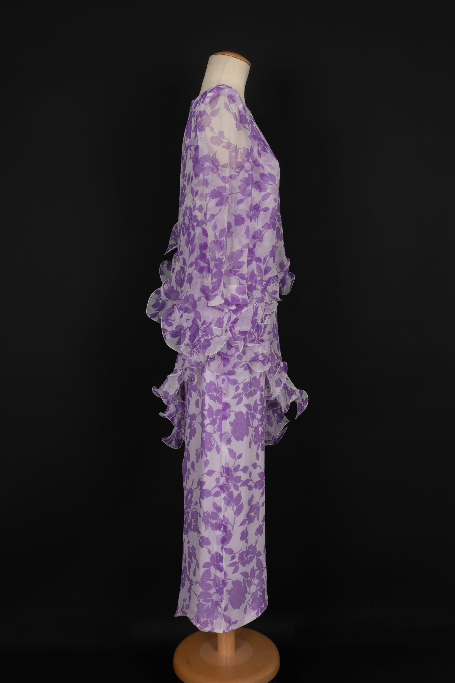 Women's Pierre Cardin Asymmetrical Sheath Silk Dress For Sale