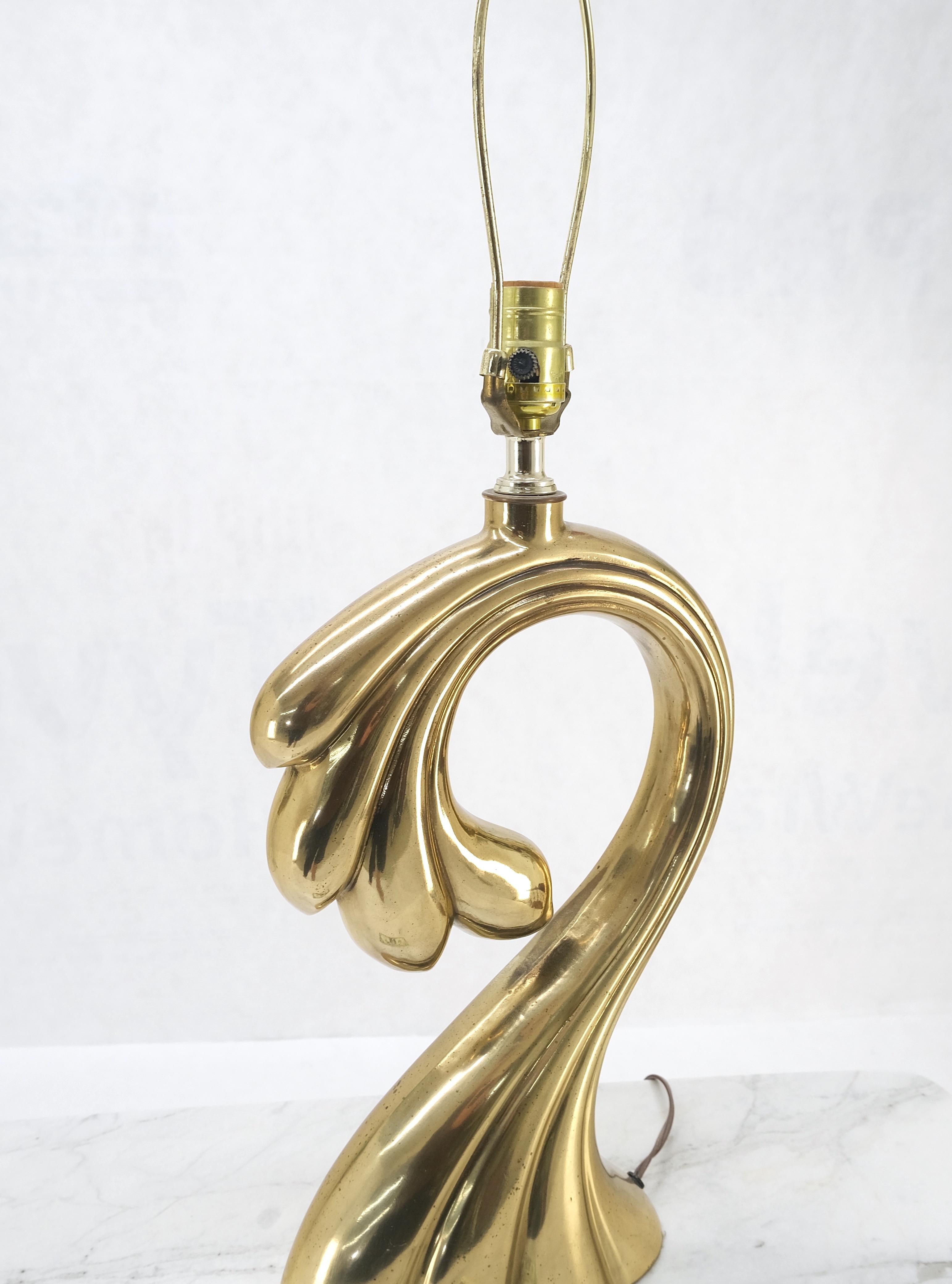 Pierre Cardin Atr. Brass or Gold Mid Century Modern  Table Lamp MINT In Good Condition For Sale In Rockaway, NJ