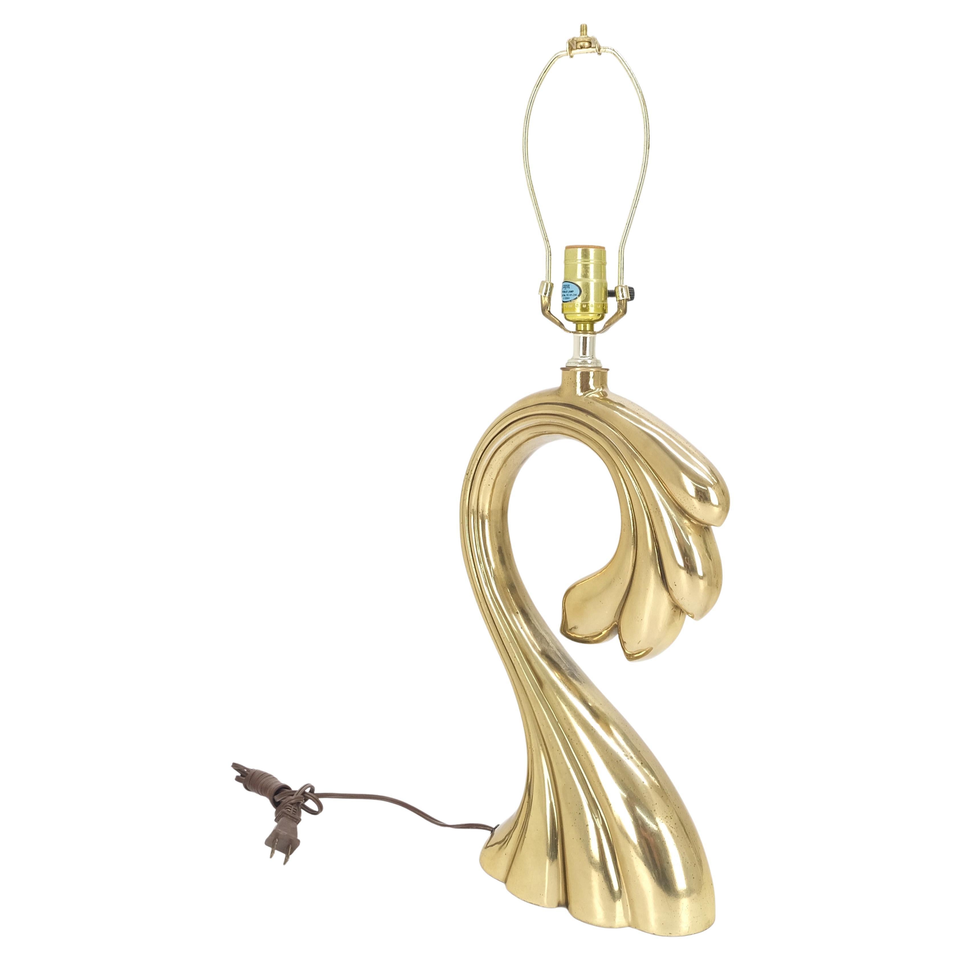 Pierre Cardin Atr. Brass or Gold Mid Century Modern  Table Lamp MINT