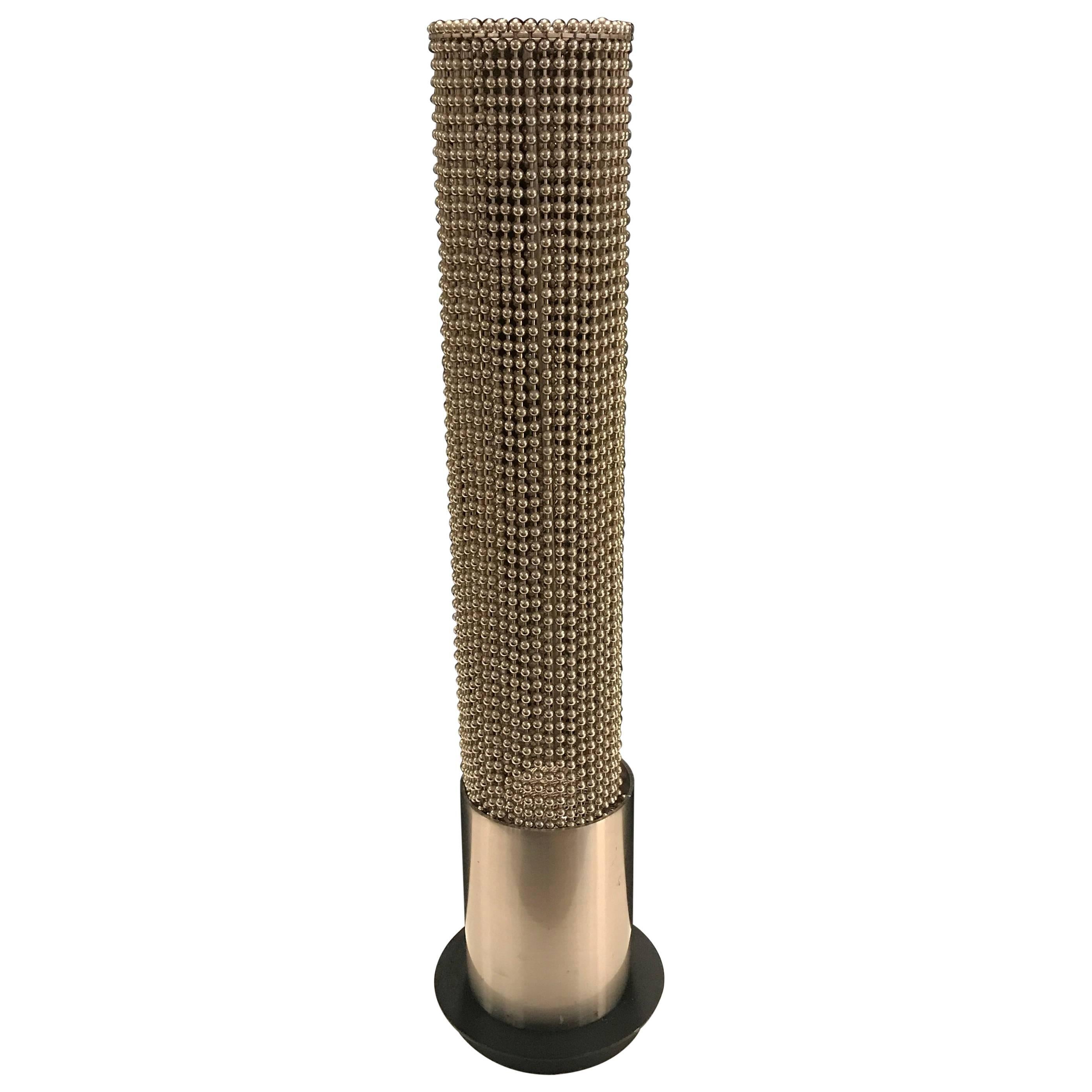 Pierre Cardin Beaded Chain Pedestal Table Lamp