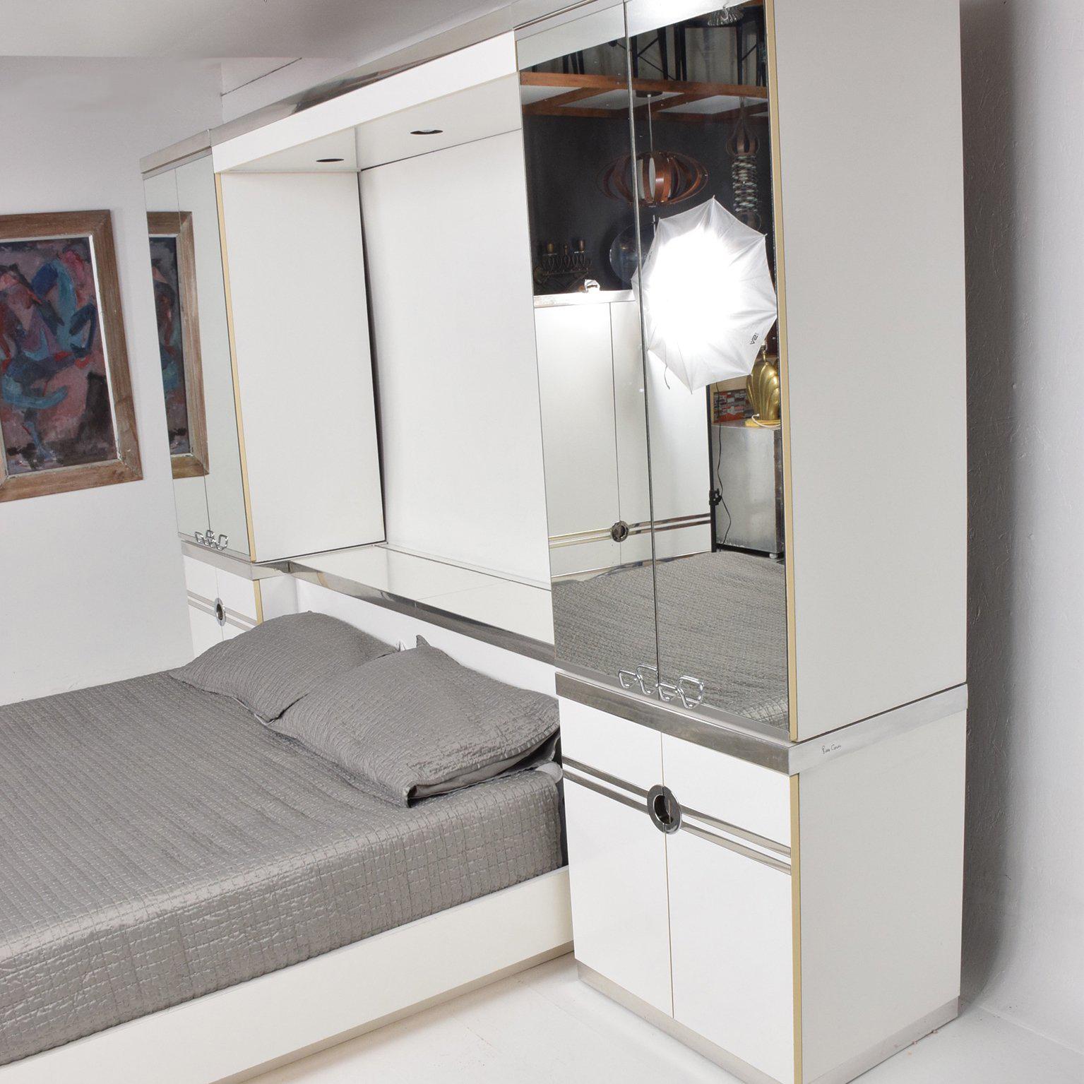 Late 20th Century Mid Century Modern Pierre Cardin Queen Bedroom Set
