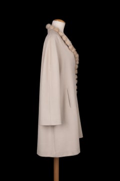 Pierre Cardin Beige Cashmere and Wool Coat