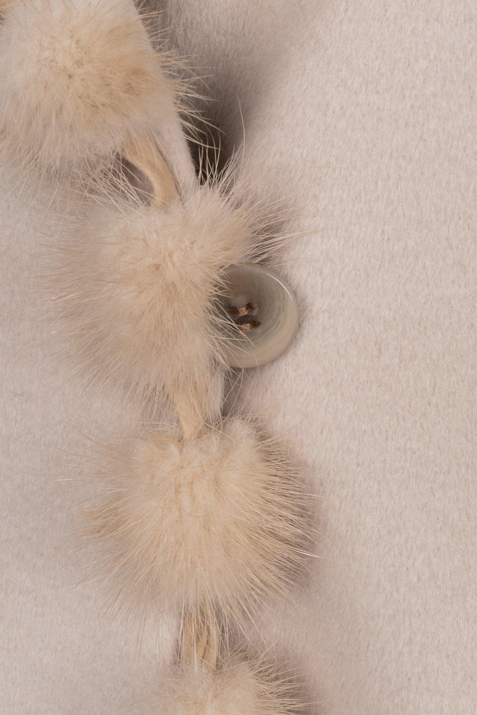 Pierre Cardin Cappotto beige in cashmere e lana in vendita 1