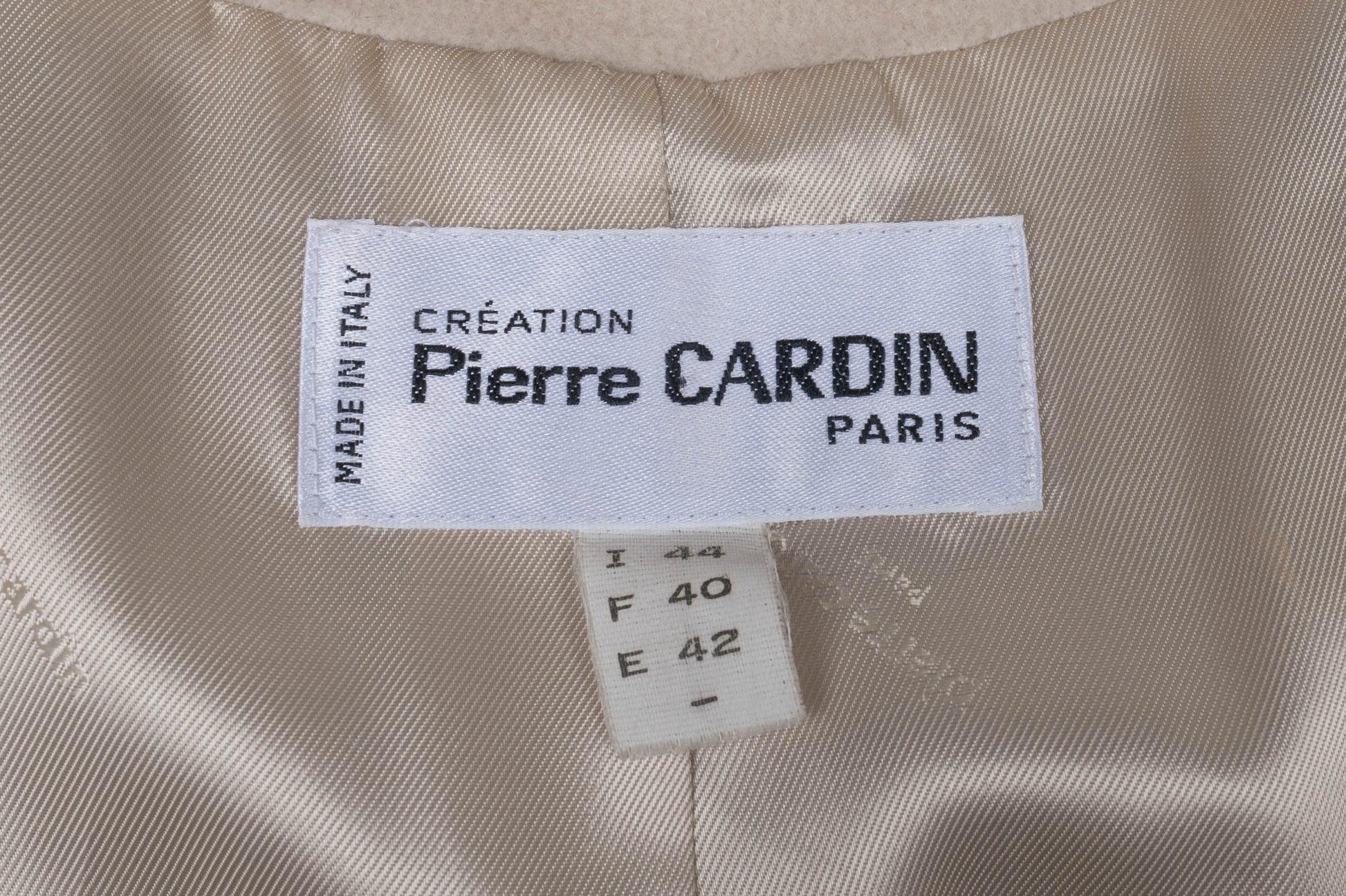 Pierre Cardin Cappotto beige in cashmere e lana in vendita 3