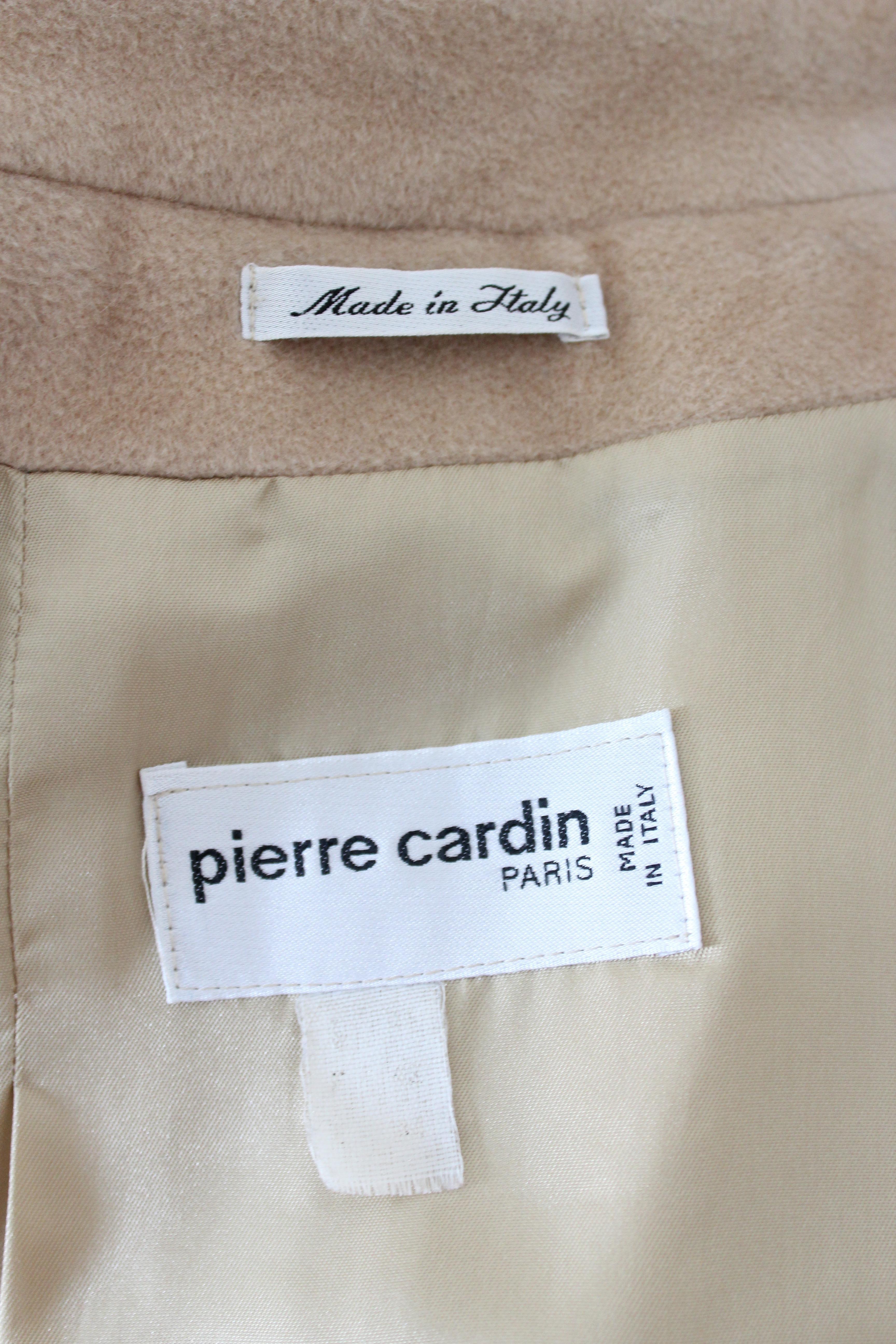 Women's Pierre Cardin Beige Wool Vintage Maxi Coat