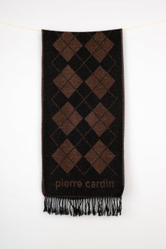 Pierre Cardin Black and Brown Scarf