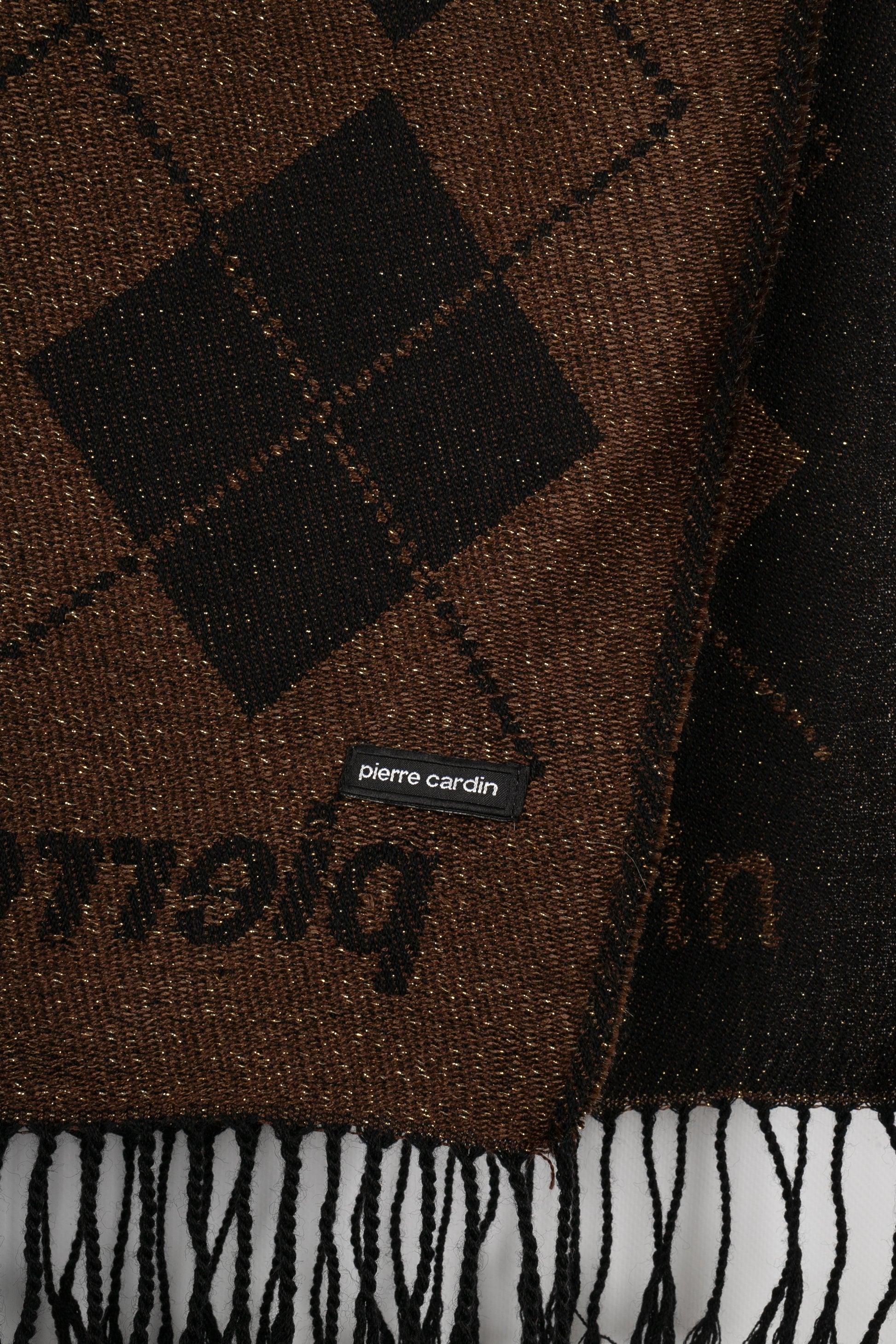 Pierre Cardin Black and Brown Scarf For Sale 1