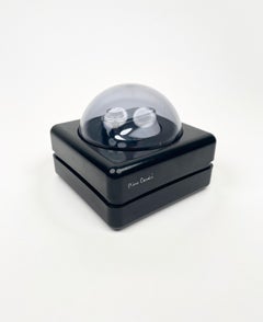 Pierre Cardin Black Plastic and Plexiglass Table Lighter, France, 1970s