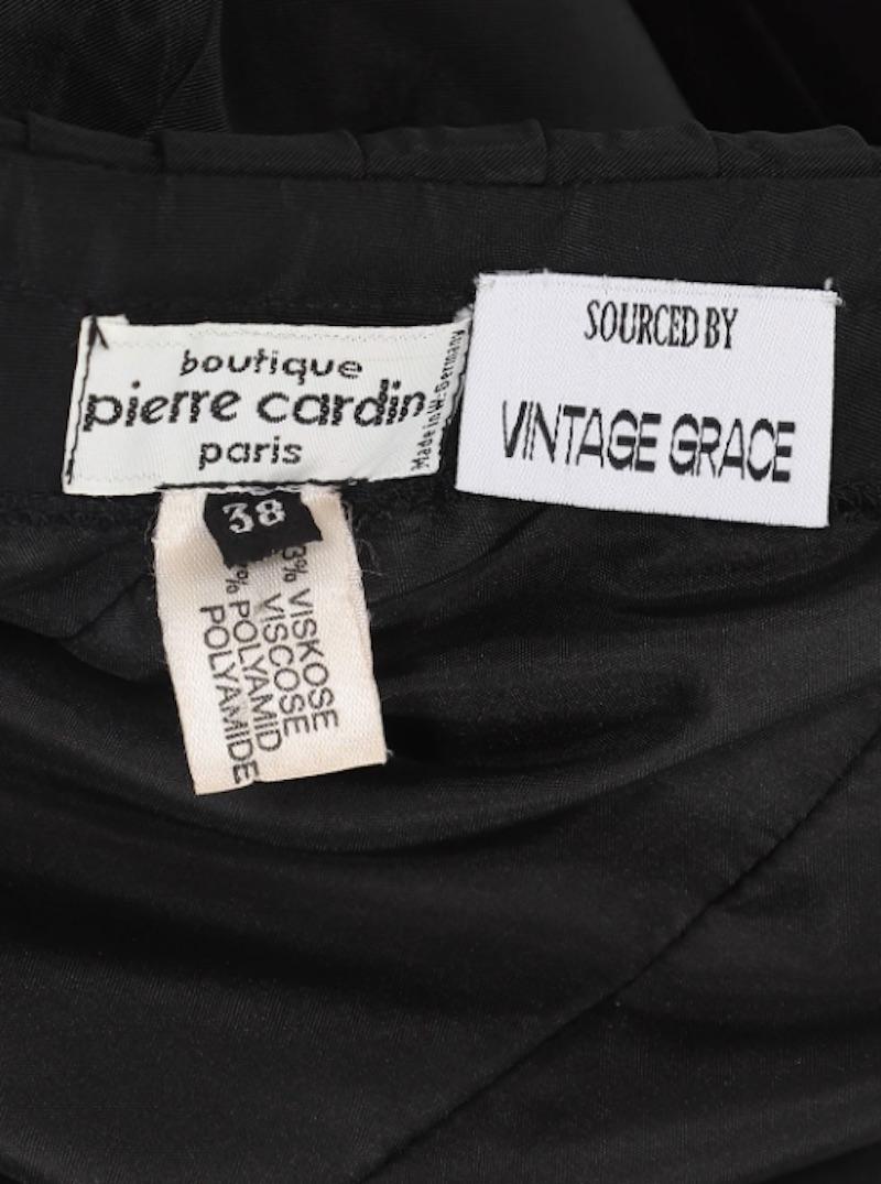 Pierre Cardin Black Velvet Evening Dress For Sale 2
