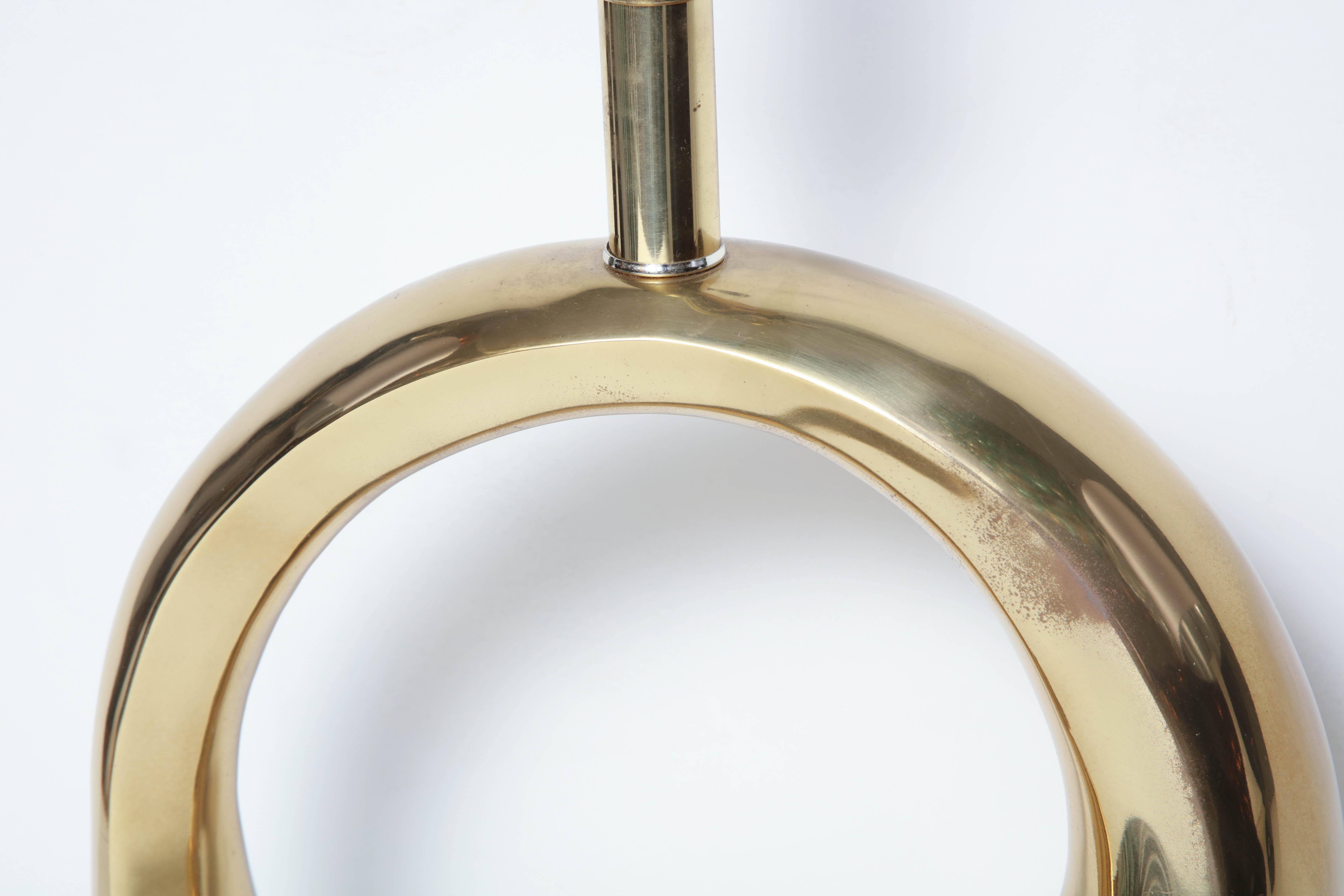 Pierre Cardin Brass Swoosh Table Lamp 2