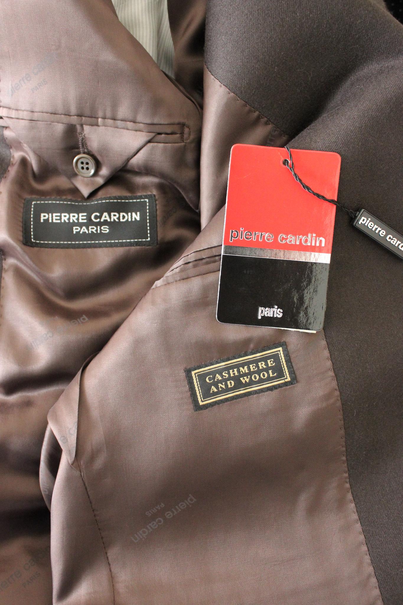 Pierre Cardin - Costume pantalon cérémonie en cachemire marron, vintage en vente 6