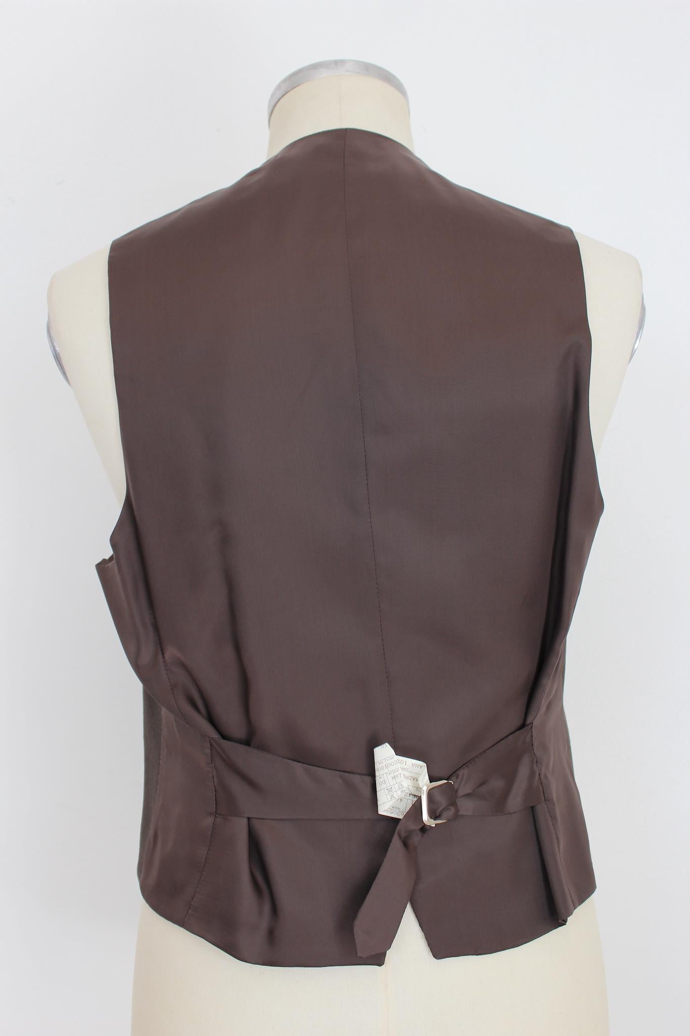 Pierre Cardin - Costume pantalon cérémonie en cachemire marron, vintage en vente 3