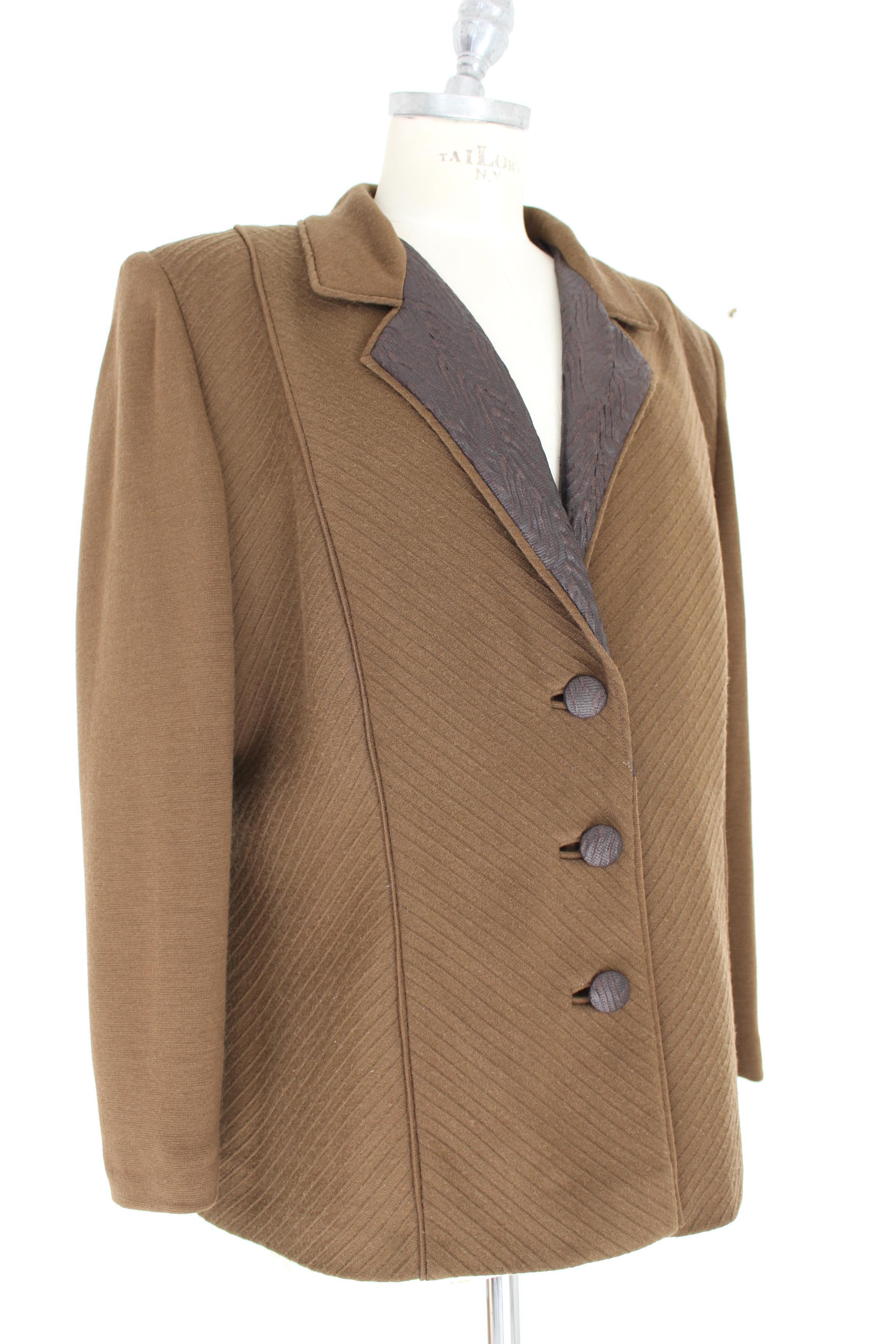 Women's Pierre Cardin Brown Wool Classic Jacket