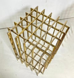 Base per tavolo da pranzo in ottone a forma di gabbia di Pierre Cardin, anni '70 ca. 1970s