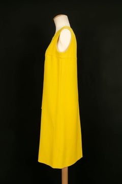 Pierre Cardin Canary Yellow Wool Blend Dress