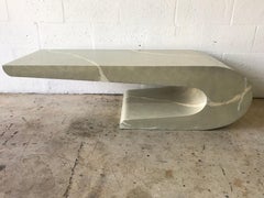 Pierre Cardin Cantilevered Trompe L Oeil Marble Coffee or Cocktail Table