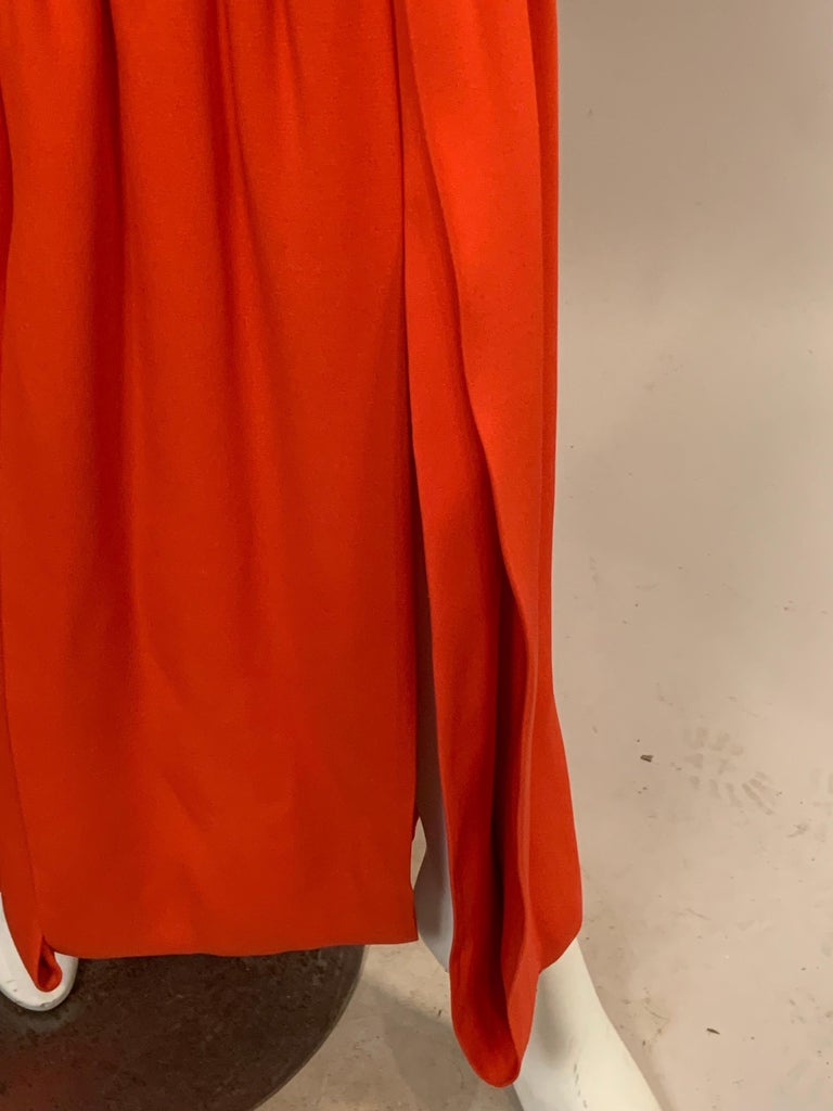 Pierre Cardin "Car Wash" Evening Dress in Orange Silk Crepe For Sale at 1stDibs