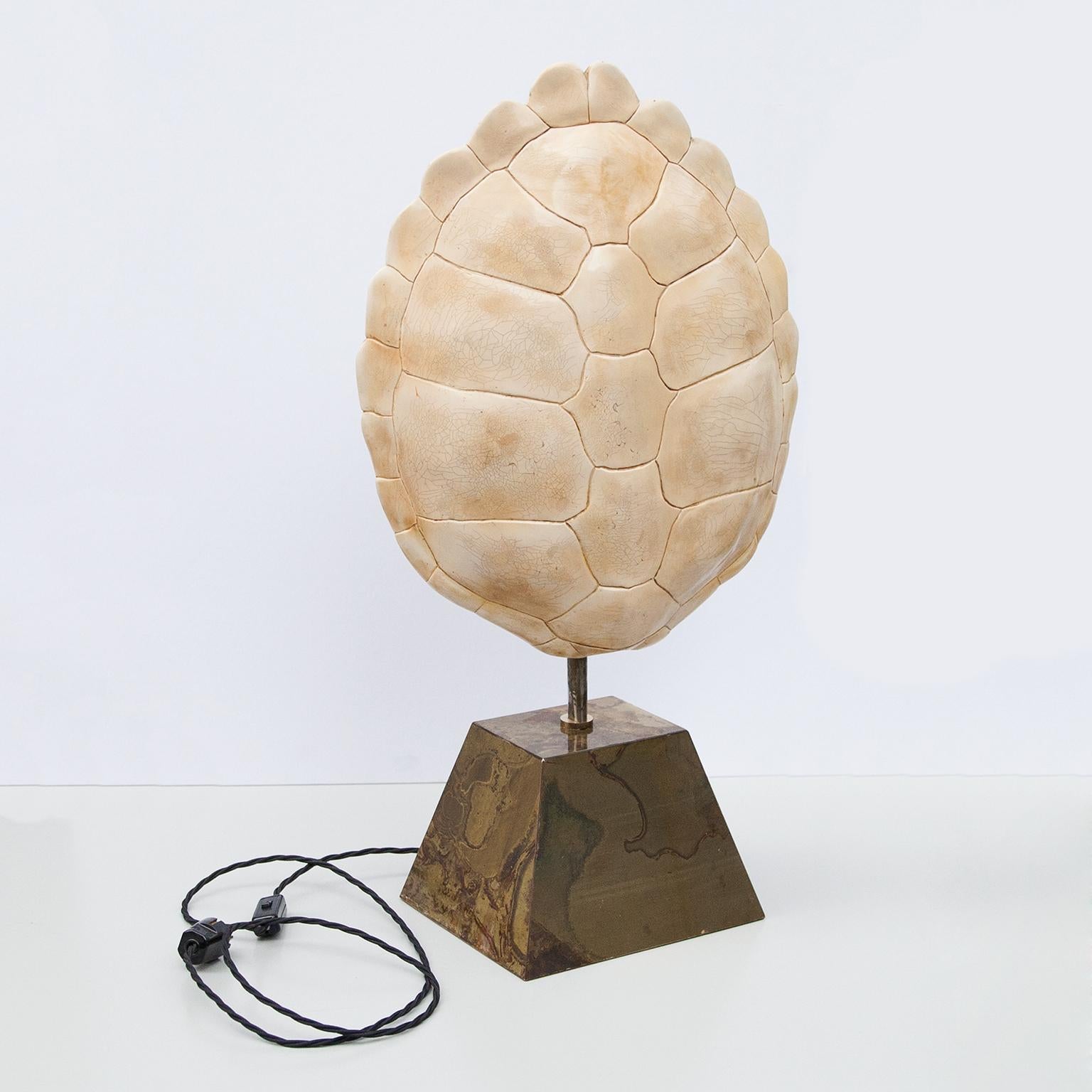 Mid-20th Century Pierre Cardin Ceramic Tortoise Shell Lamp, France, 1960s