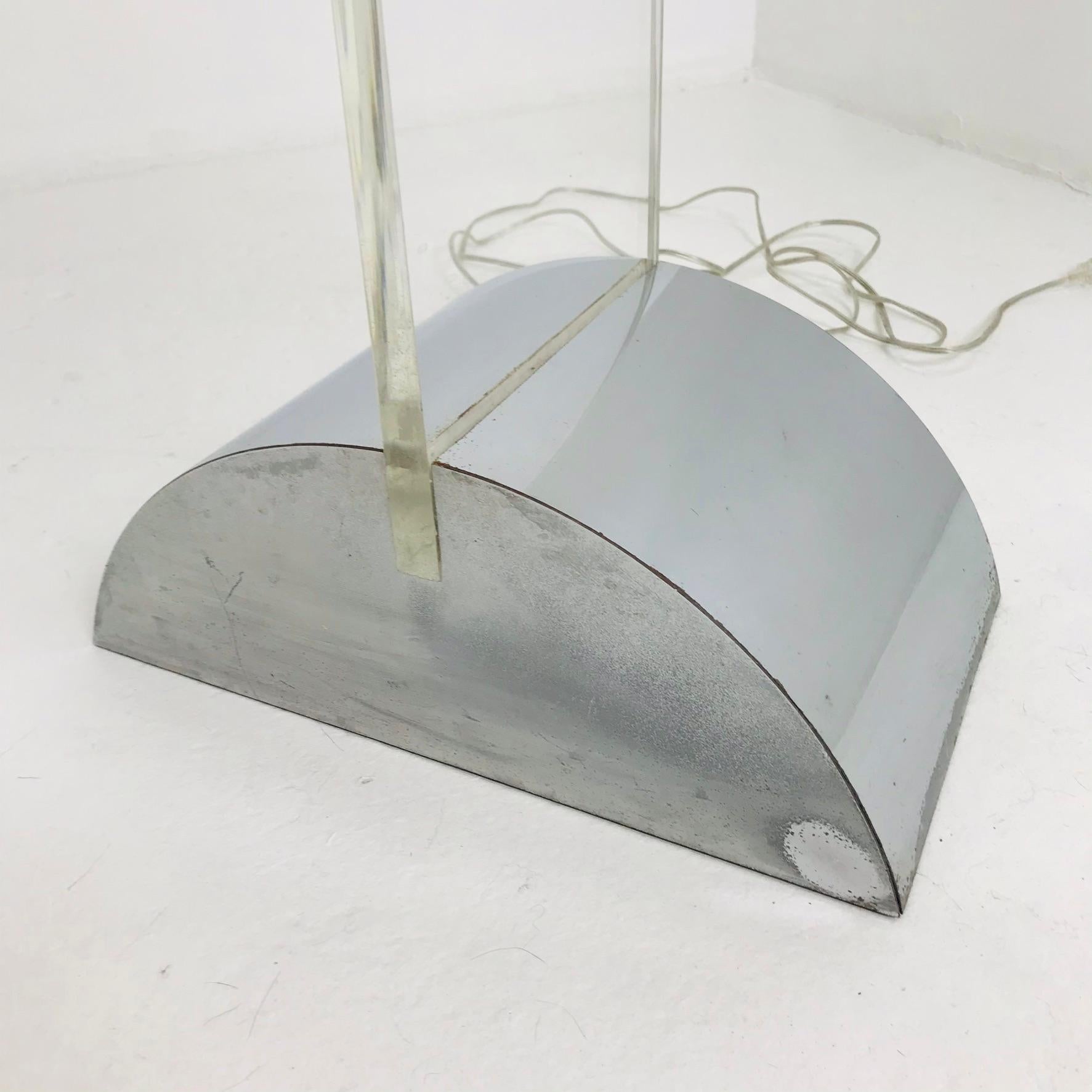 Pierre Cardin Chrome & Lucite Floor Lamp For Sale 2
