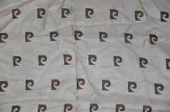 Pierre Cardin Coco Brown Signature Logo Silk Scarf