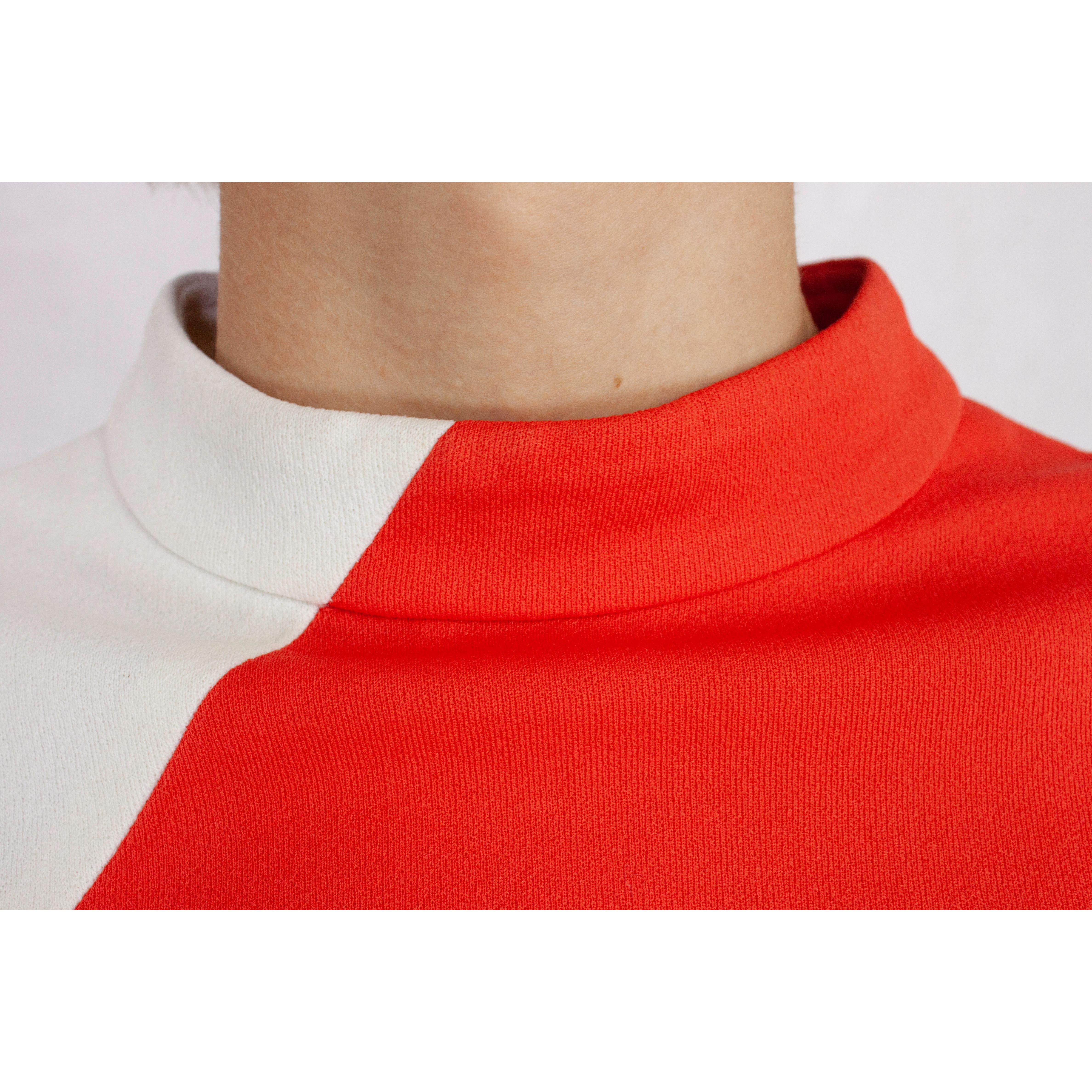 Women's Pierre Cardin colour-block jersey dress. circa 1960s For Sale