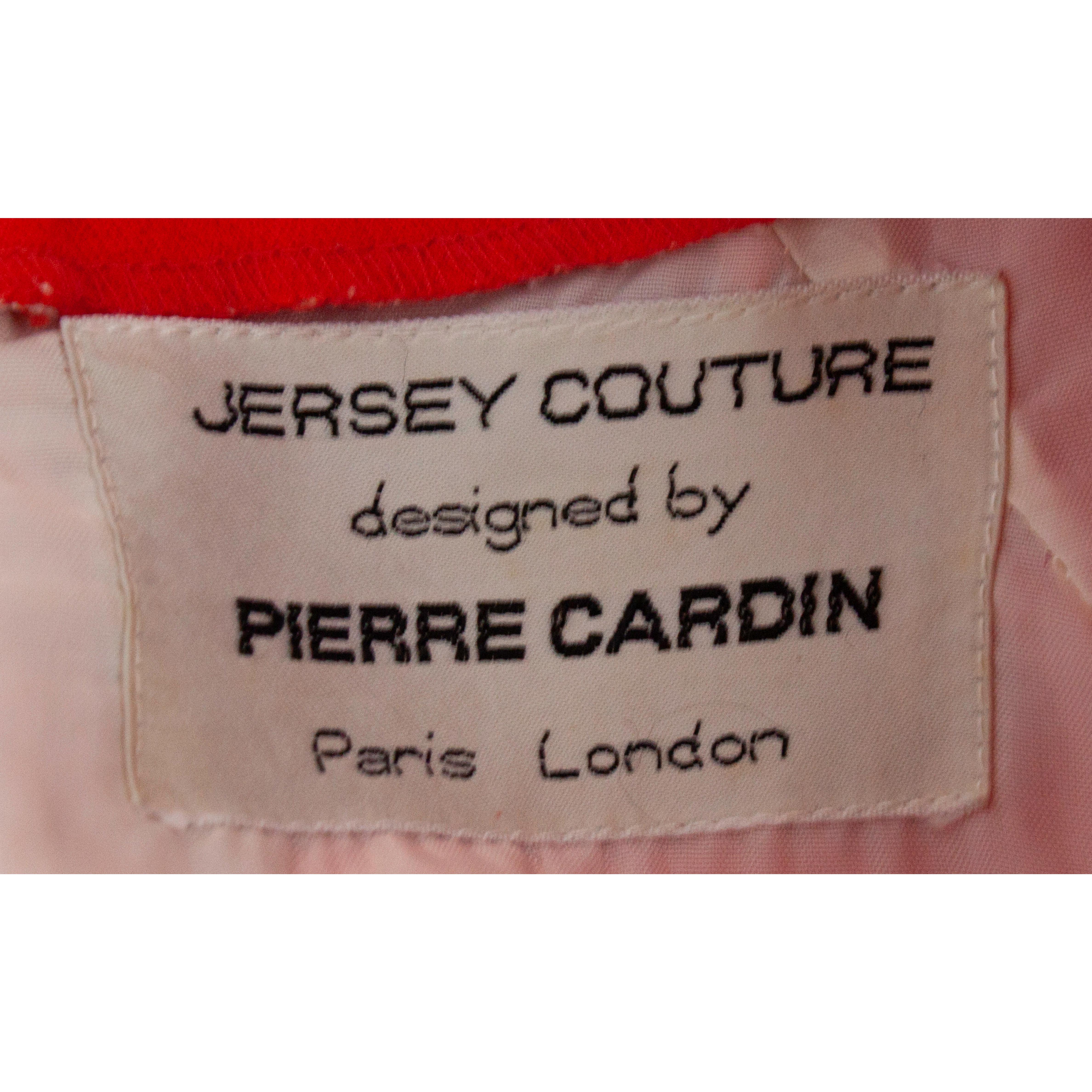 Pierre Cardin Jersey-Kleid mit Farbblockmuster, ca. 1960er Jahre im Angebot 4