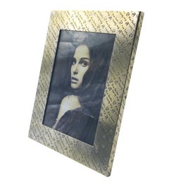 Pierre Cardin Rechteckiger Fotorahmen aus Messing, eingravierte Signatur, 1970er Jahre