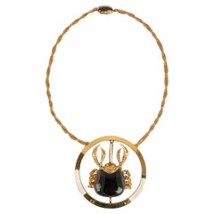 Pierre Cardin, collier crabe en métal doré