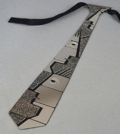 PIERRE CARDIN Cubism Metal Articulated Space Age Futuristic Necktie Necklace