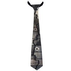 Vintage PIERRE CARDIN Cubism Metal Articulated Space Age Futuristic Necktie Necklace