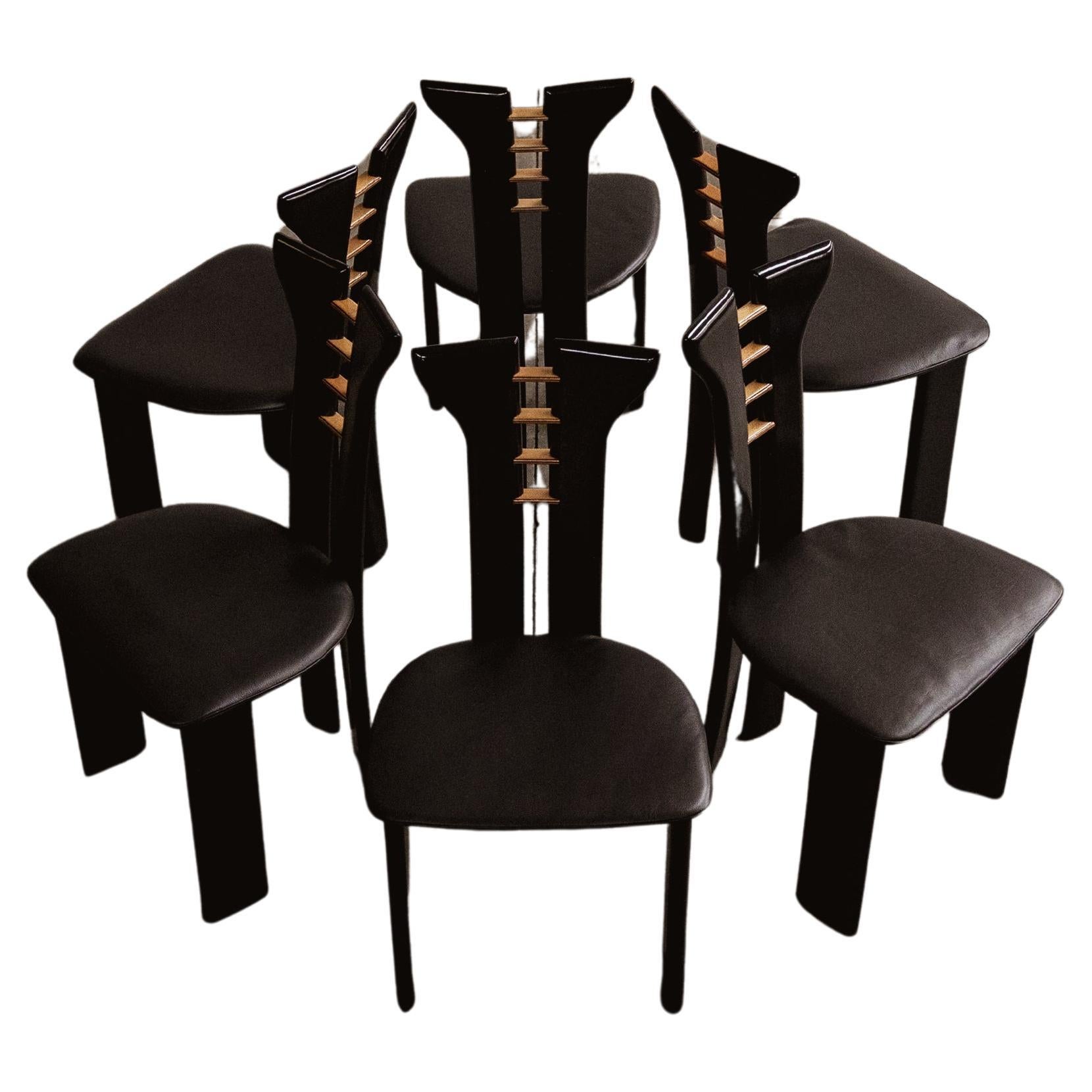 Esszimmerstühle von Pierre Cardin für Roche Bobois, 6er-Set, 1970