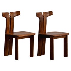 Pierre Cardin Dining Chairs for Roche Bobois, Cognac Leather, 1970, Set of 2