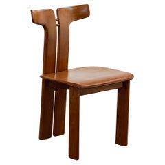 Esszimmerstühle von Pierre Cardin für Roche Bobois, patiniertes cognacfarbenes Leder, 1970