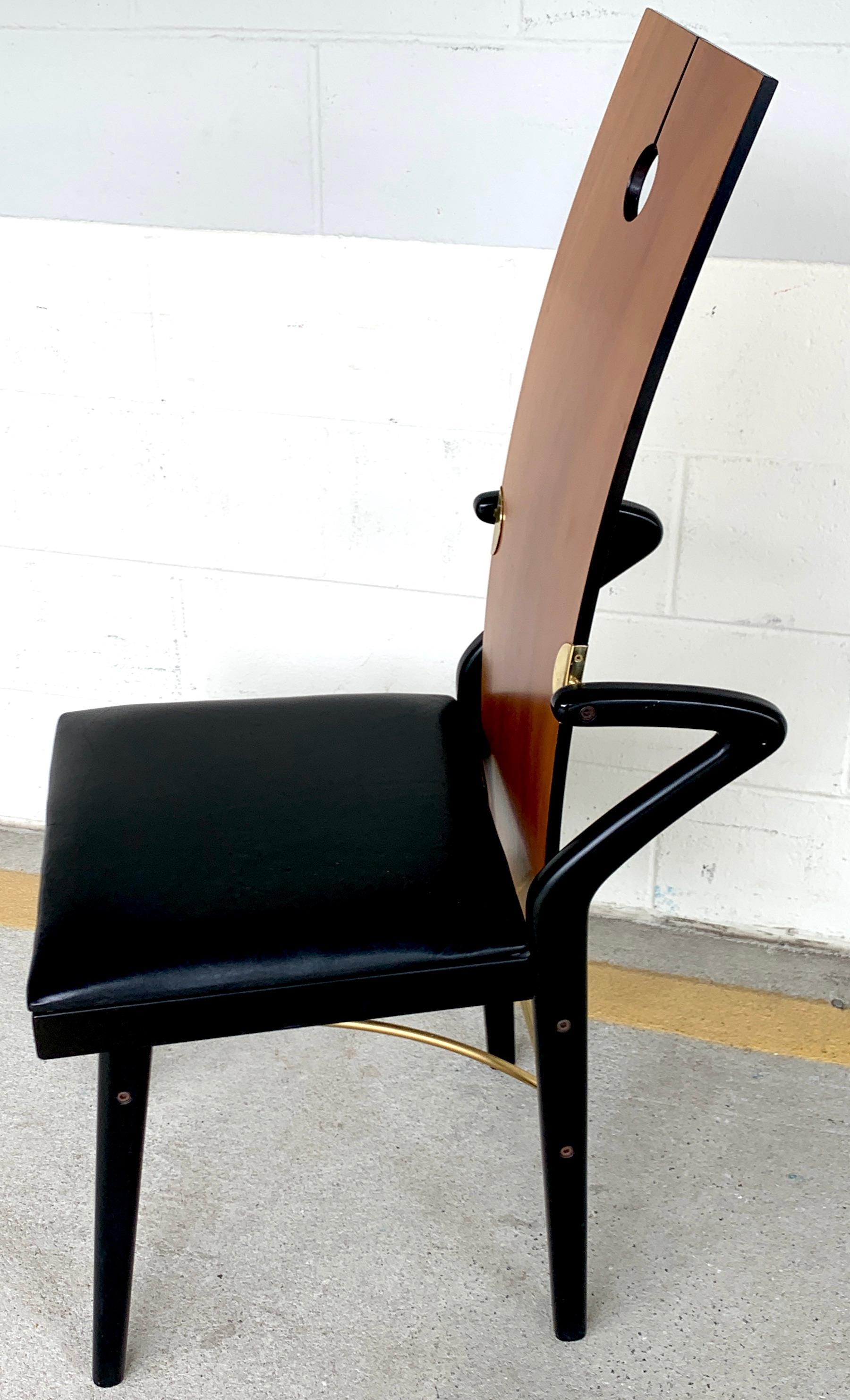 Pierre Cardin Esszimmer-Set, 6 Sessel mit Schlüssellochrückenlehne #26406 und Sockeltisch im Angebot 8