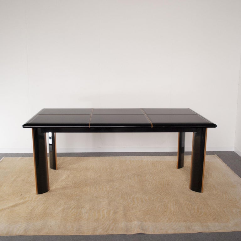 Smoked Glass Pierre Cardin Dinning Table Late Seventies For Sale