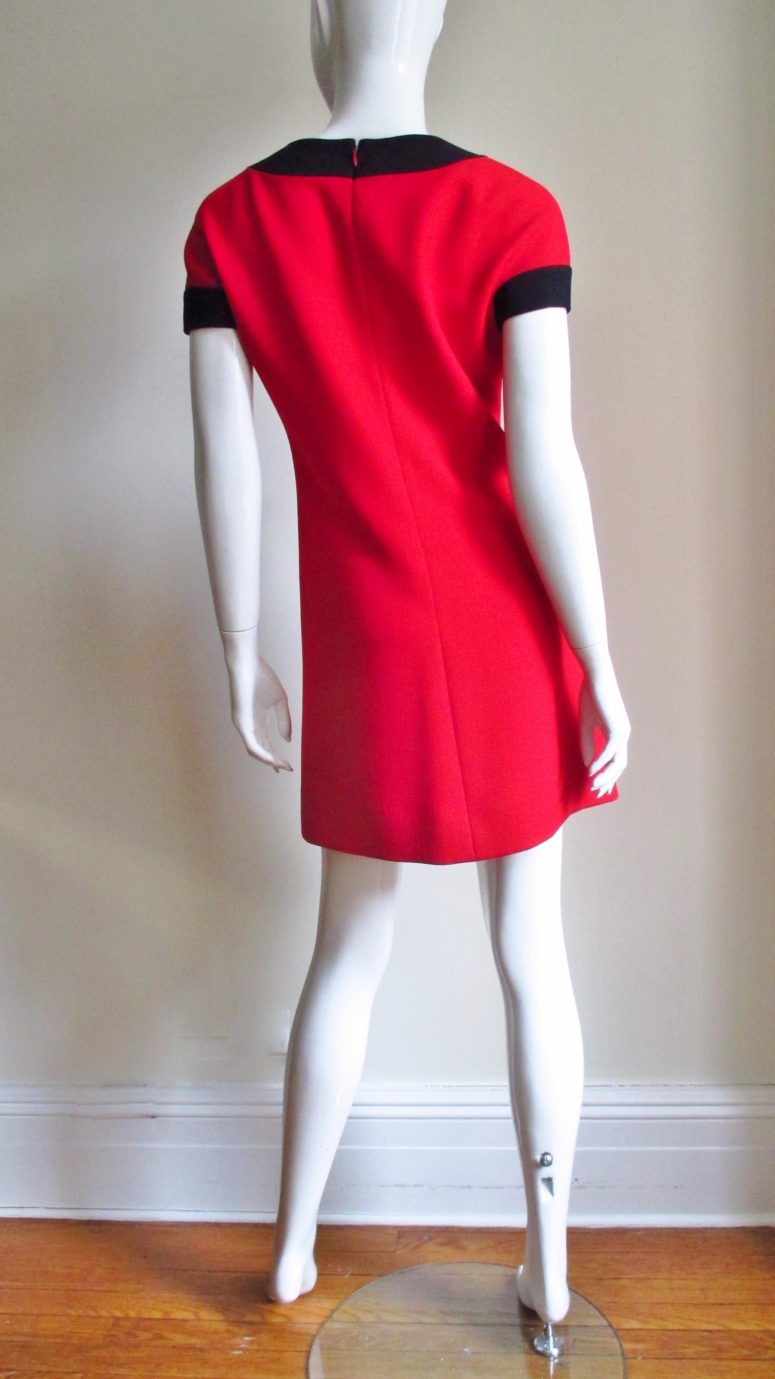 Pierre Cardin 1980s Mod Color Block Dress For Sale 1