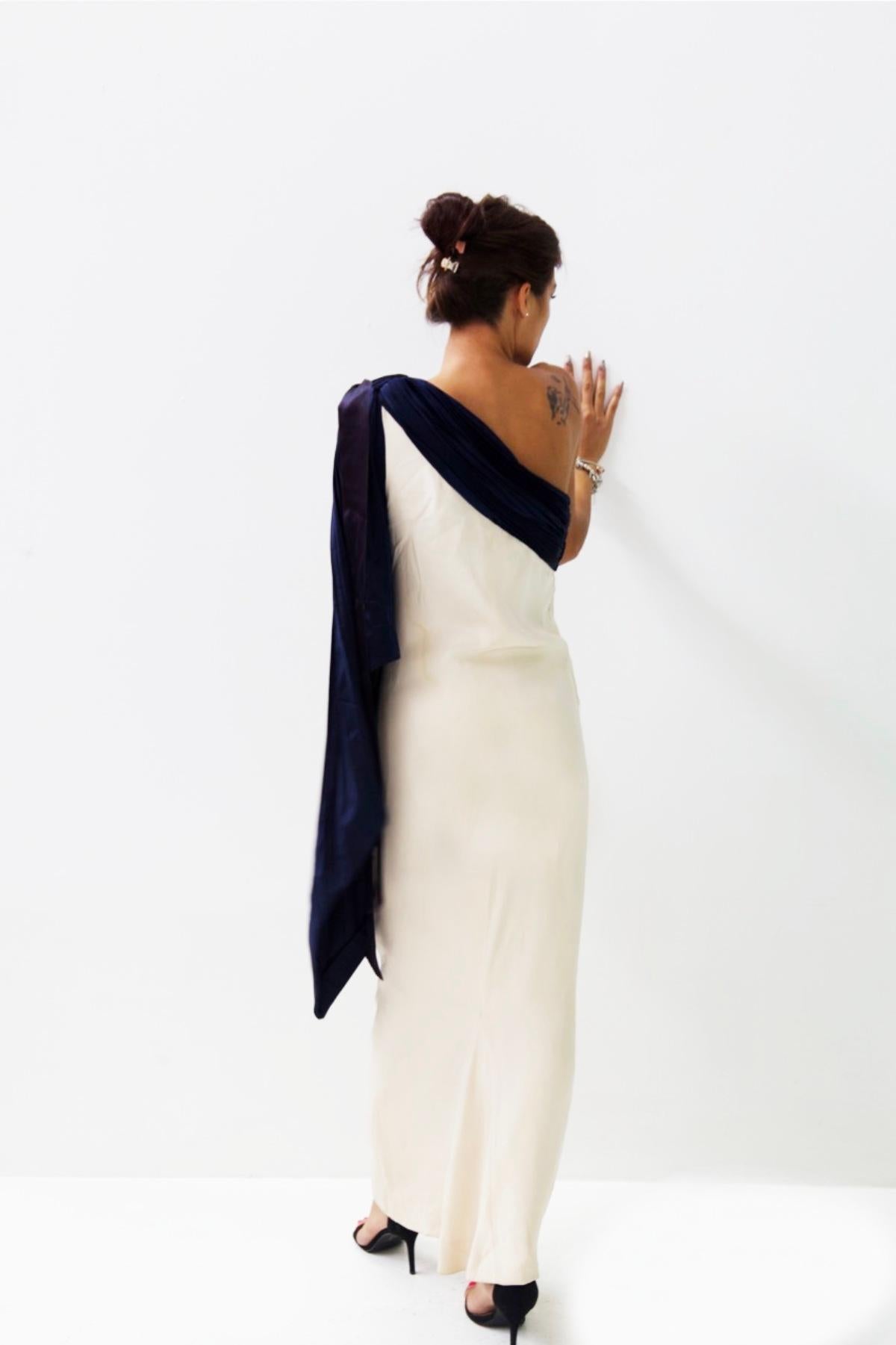Pierre Cardin Elegant Silk Satin Dress 8