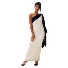 Abito elegante in raso di seta Pierre Cardin
