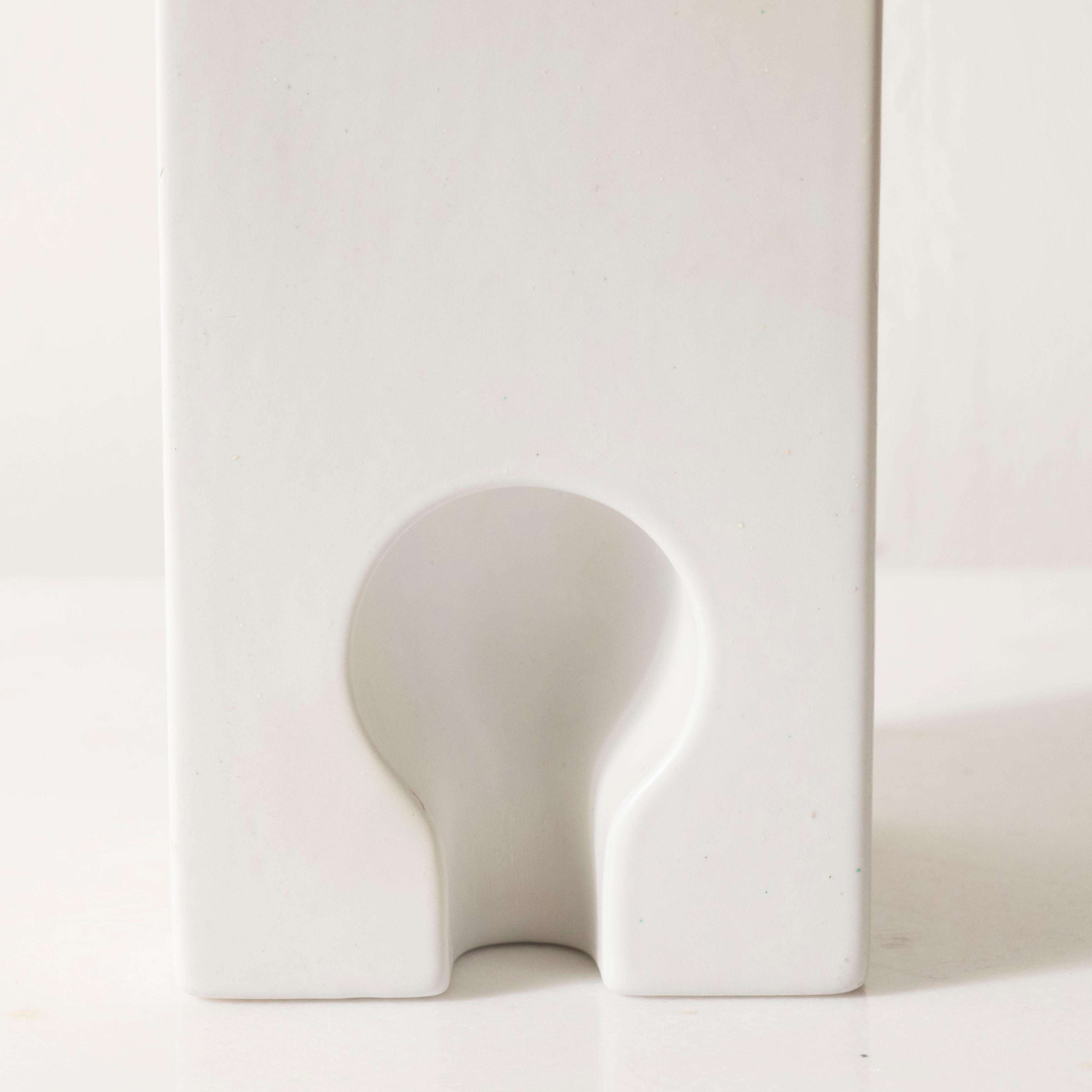 Mid-Century Modern Pierre Cardin Environment Porcelain Bisque Vase, Italy, circa 1970