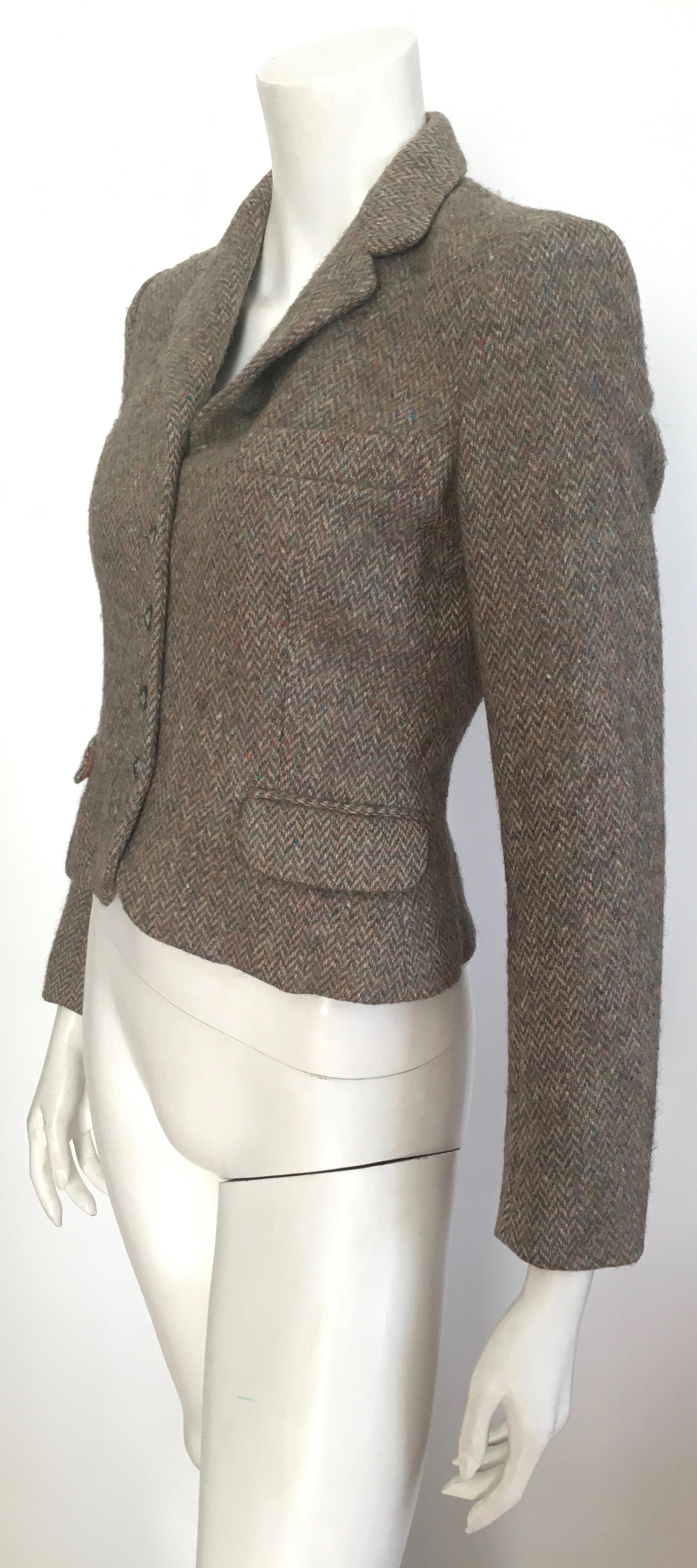 Pierre Cardin for Bloomingdale's 1960s Wool Cropped Jacket Size 4. 5