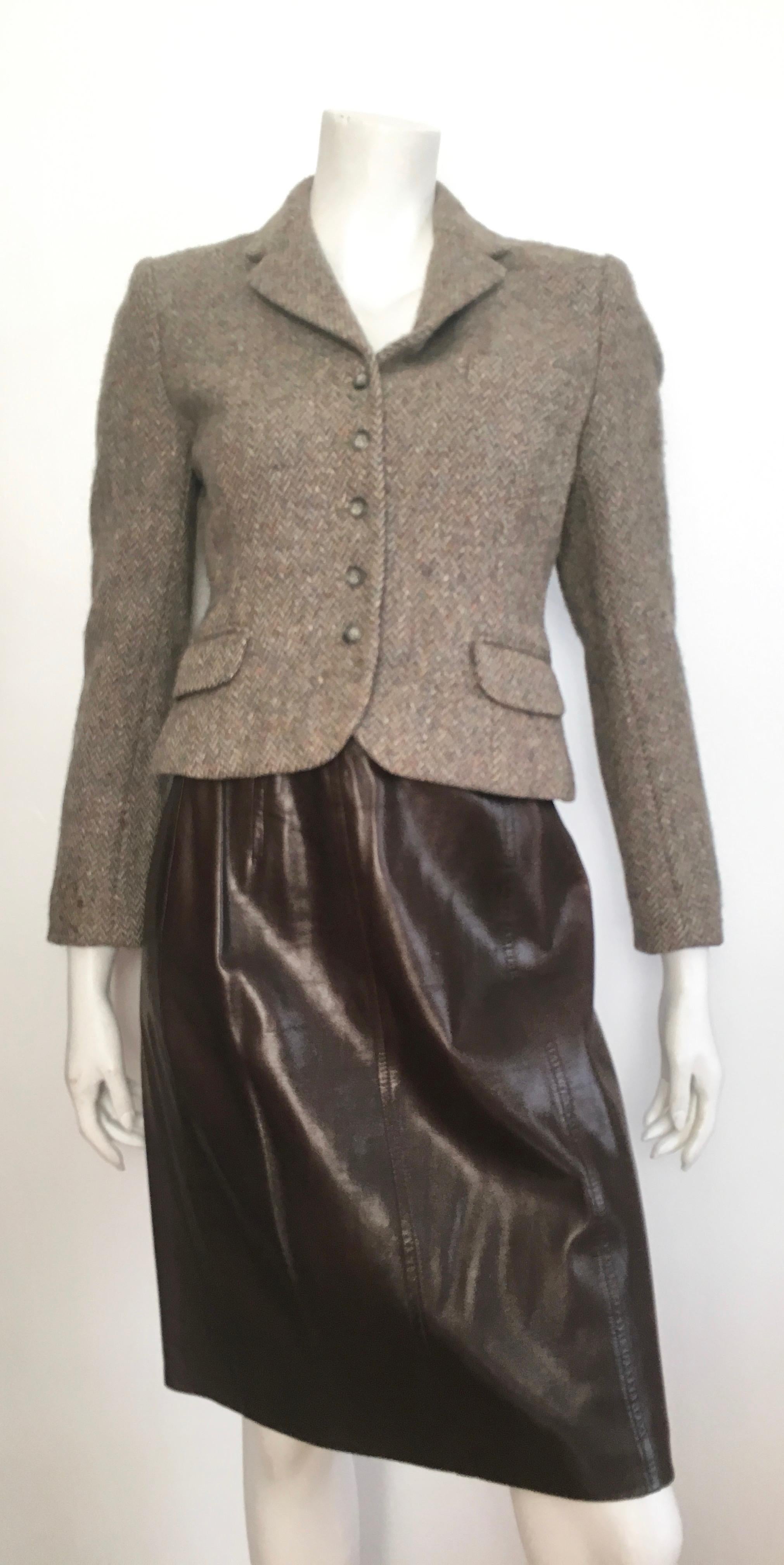 Pierre Cardin for Bloomingdale's 1960s Wool Cropped Jacket Size 4. 7
