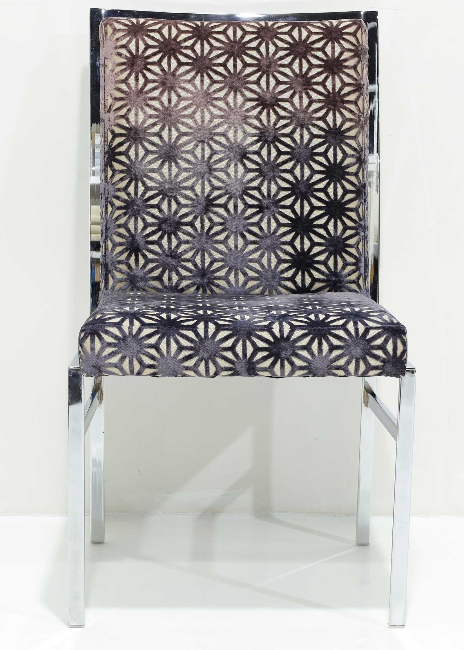 XX secolo Set di sei sedie da pranzo in velluto tagliato Pierre Cardin per Dillingham in vendita