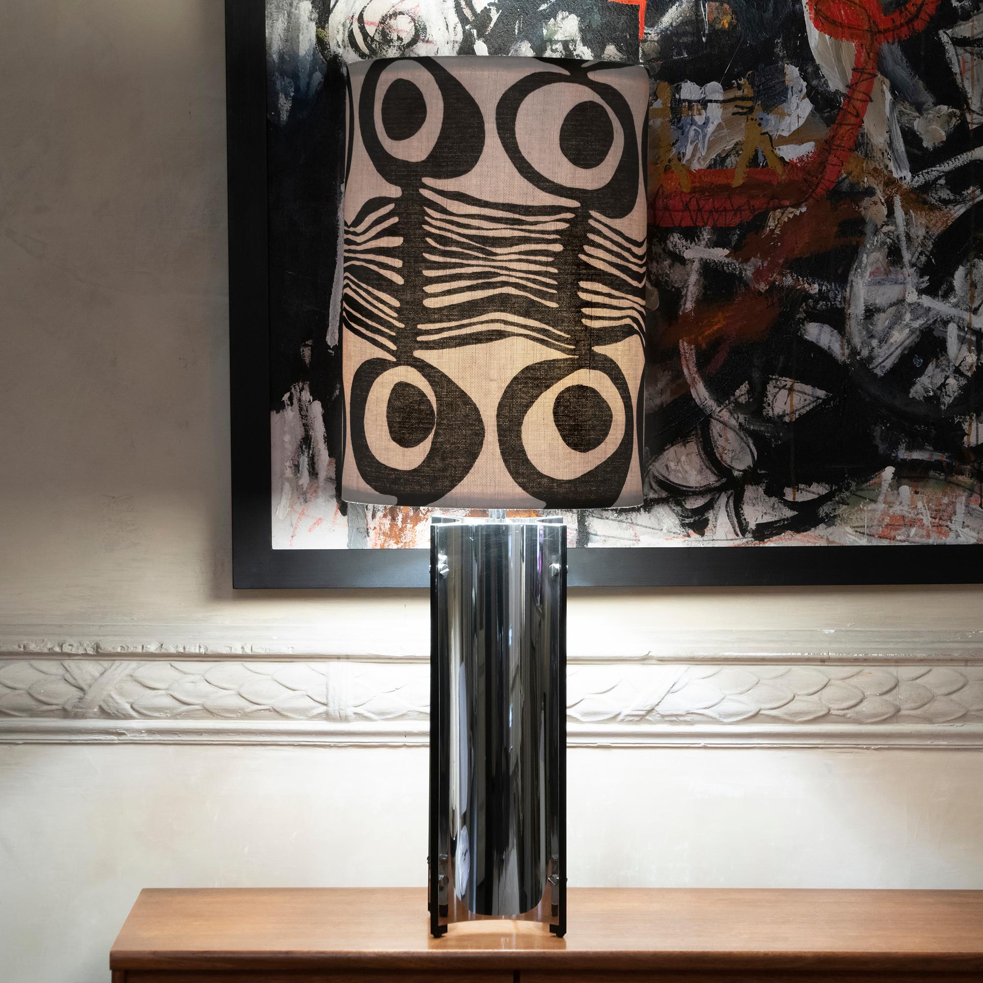 Pierre Cardin for Gaetano Sciolari Chrome Table Lamp, Italy, 1970s 5
