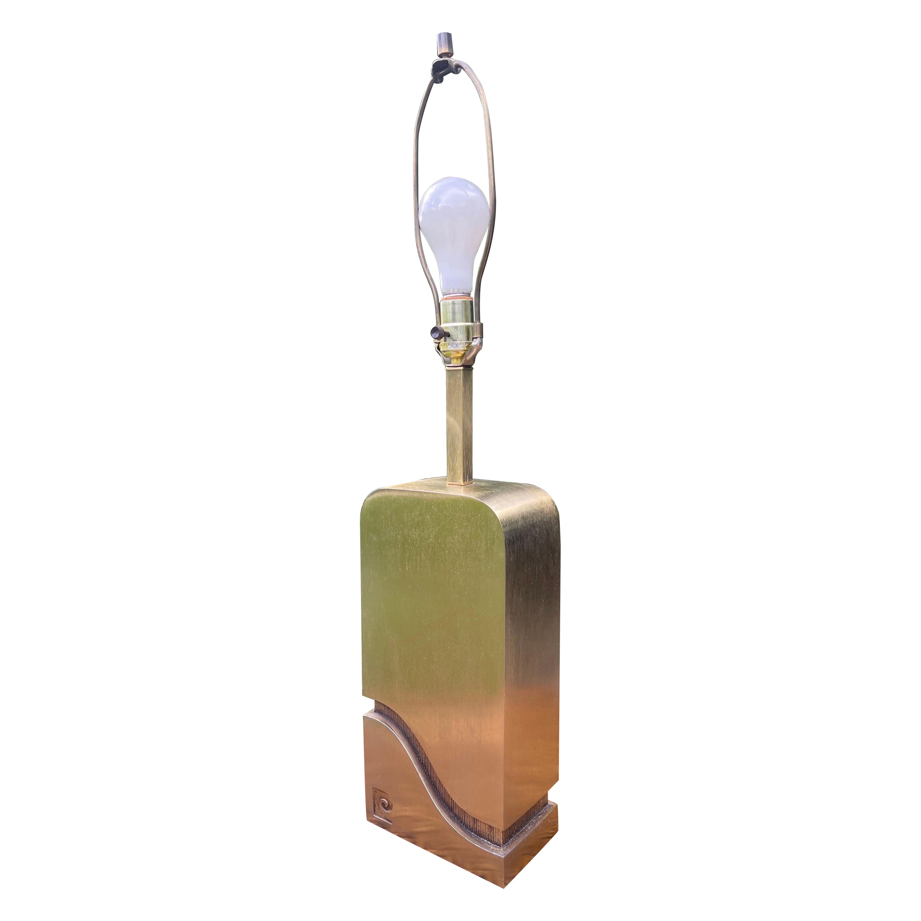 Pierre Cardin for Laurel Brass Finish Table Lamp