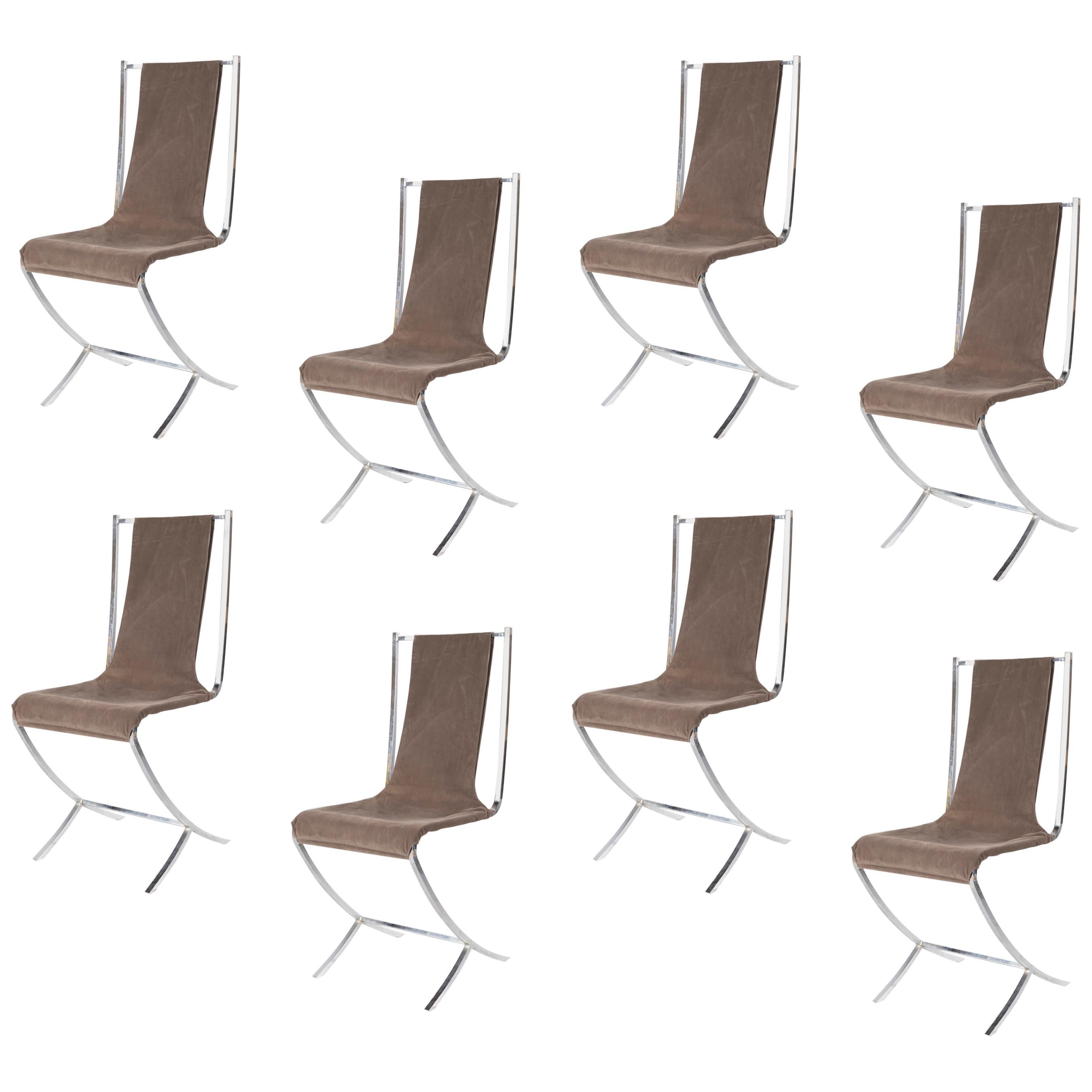 Pierre Cardin for Maison Jansen, a Set of Eight Chairs, 1970s