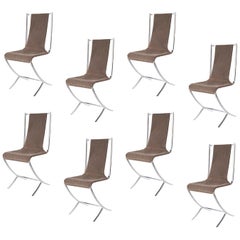 Pierre Cardin for Maison Jansen, a Set of Eight Chairs, 1970s