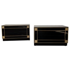 Mesillas de noche o mesas auxiliares de 2 cajones Pierre Cardin para Roche Bobois
